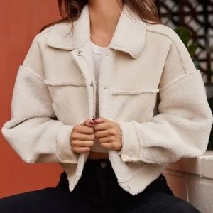 COPY - 12th Tribe Whiteout Sherpa Cropped Jacket